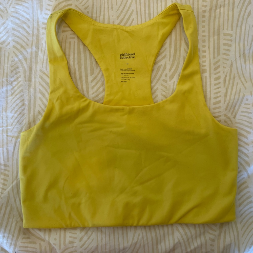 Girlfriend Collective yellow Paloma Bra